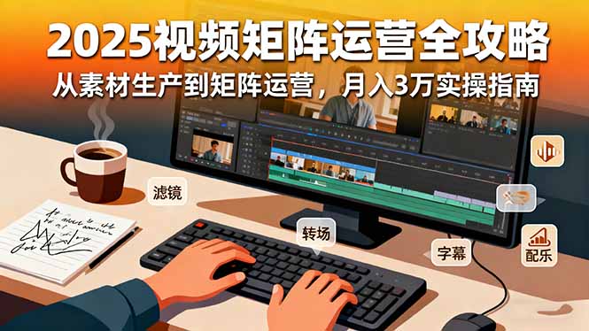2025短视频矩阵运营全攻略：从素材生产到矩阵运营，月入3万实操指南-创派资源网