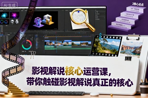 影视解说核心运营课，带你触碰影视解说真正的核心-共赢云网创