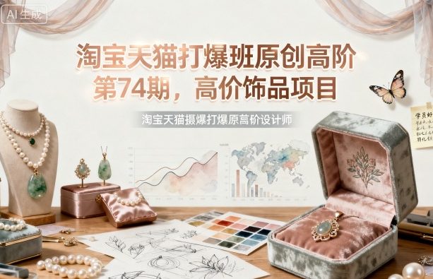 淘宝天猫打爆班原创高阶第74期，高价饰品项目-共赢云网创