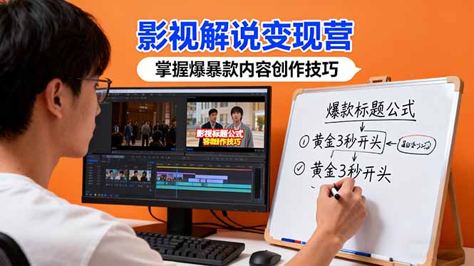 影视解说变现营：通过30+实战案例爆款内容创作技巧，掌握影视解说盈利密码-赋智工坊