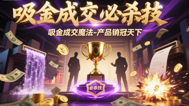 吸金成交必杀技，吸金成交魔法-产品销冠天下-蓝天网创