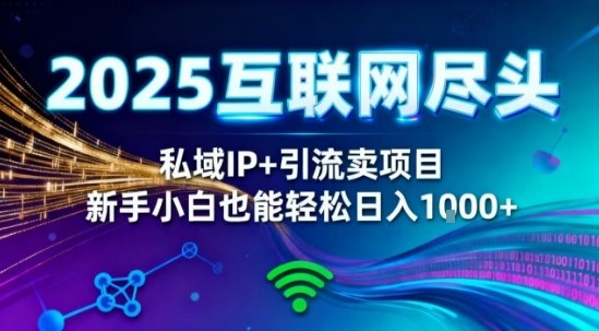 2025网创尽头王炸项目！私域IP+精准引流，新手小白在家躺賺日入1k，零经验也能上手【揭秘】-赋智工坊