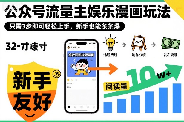 ‍‬⁢‍⁡‍‍⁡​⁣⁤‍‬⁡⁣⁢​⁣‍⁣‌‌⁢​⁡⁡‌​⁢⁣⁢​⁢‌​⁣‬​⁣‬‬⁣⁢​⁢⁣公众号流量主娱乐漫画玩法，只需3步即可轻松上手，新手也能条条爆-大柠檬网创