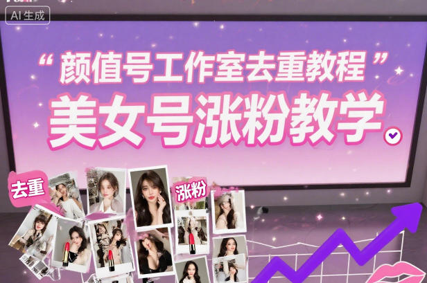 颜值号工作室去重教程，美女号涨粉教学 | 领先副业网