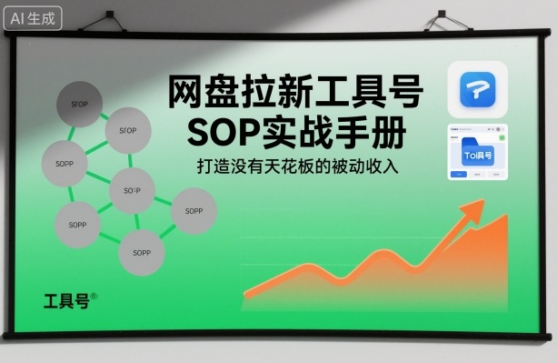 网盘拉新工具号SOP实战手册，打造没有天花板的被动收入-优优云网创