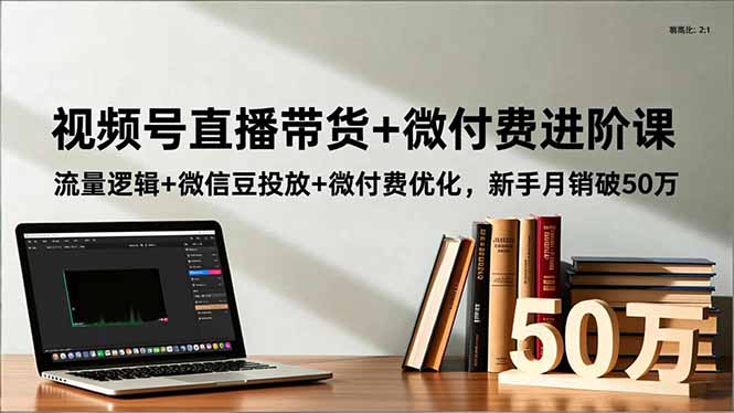 视频号直播带货+微付费进阶课：流量逻辑+微信豆投放+微付费优化，新手月销破50万-优优云网创