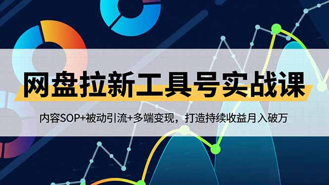 网盘拉新工具号实战课，内容SOP+被动引流+多端变现，打造持续收益月入破万-优优云网创