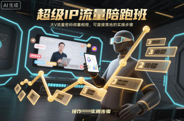 超级IP流量陪跑班，大V流量密码倾囊相授，可直接落地的实操步骤-淘多多网创