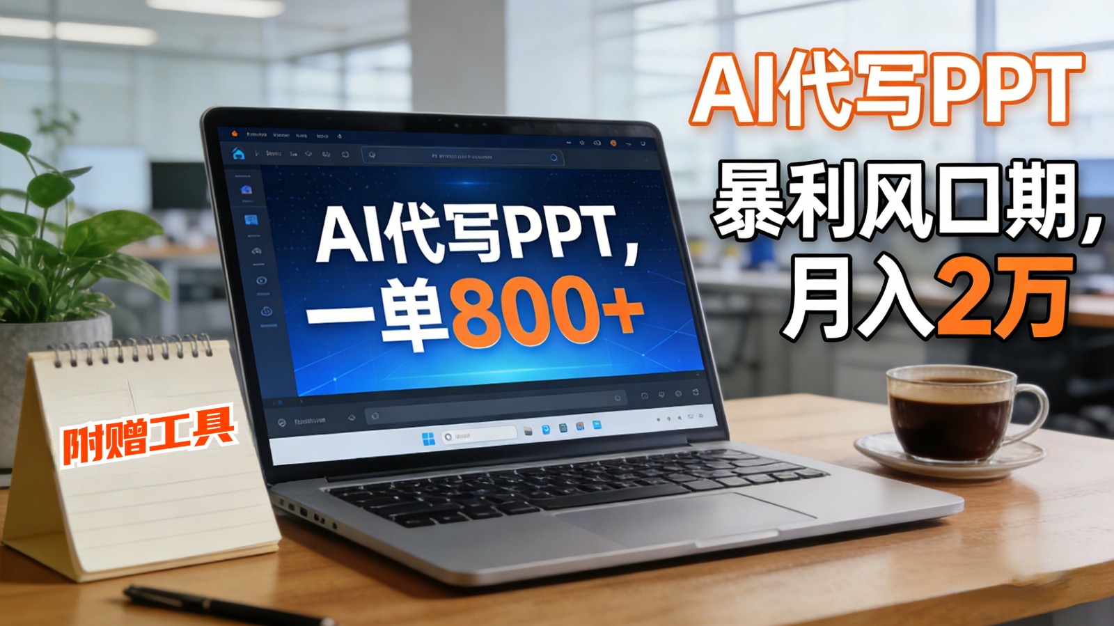 AI 代写做 PPT！一单狂赚 800+，风口期月入 2 万(工具 + 提示词直接送)-网创前栈
