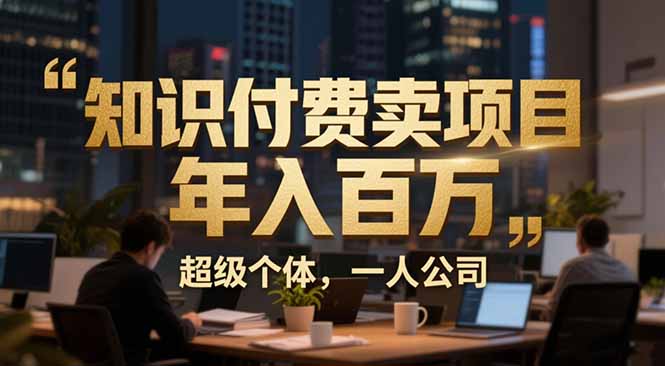 从0到年入百万：超级个体实战心得公开，个人IP×精准引流×成交系统全拆解-参一网创