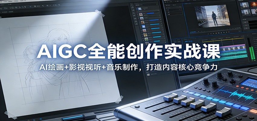 AIGC全能创作实战课：AI绘画+影视视听+音乐制作，打造内容核心竞争力-参一网创