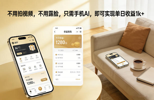 不用拍视频，不用露脸，只需手机AI，即可实现单日收益1k+【揭秘】-亿创网