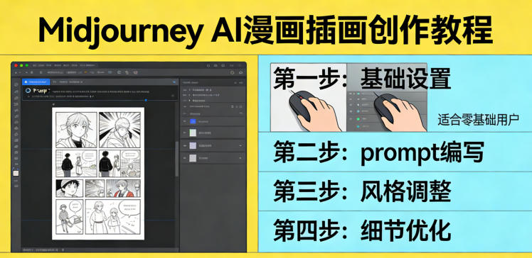 利用Midjourney AI人工智能轻松创作漫画插画教程，零基础创作完整漫画插画-参一网创