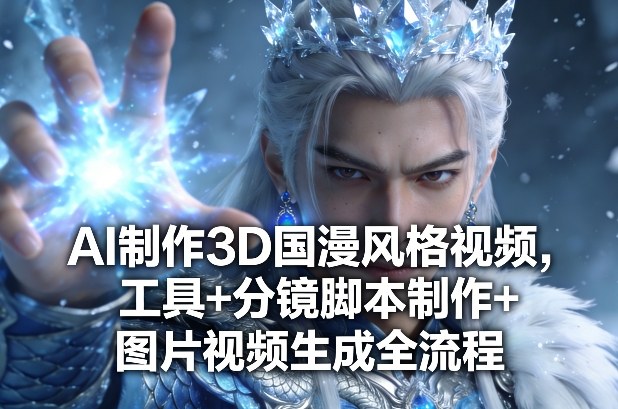 AI制作3D国漫风格视频，工具+分镜脚本制作+图片视频生成全流程-三步走云网创