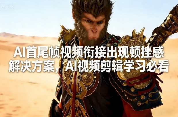 AI首尾帧视频衔接出现顿挫感解决方案，AI视频剪辑学习必看-三步走云网创