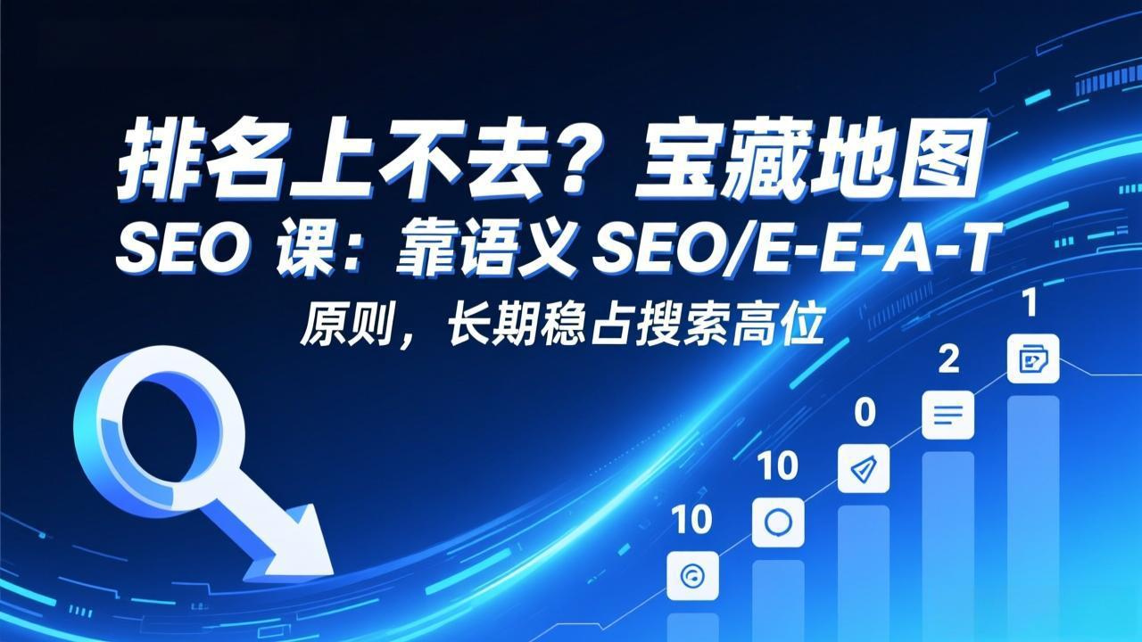 排名上不去？宝藏地图 SEO 课：靠语义 SEO+E-E-A-T 原则，长期稳占搜索高位-轻创云网创