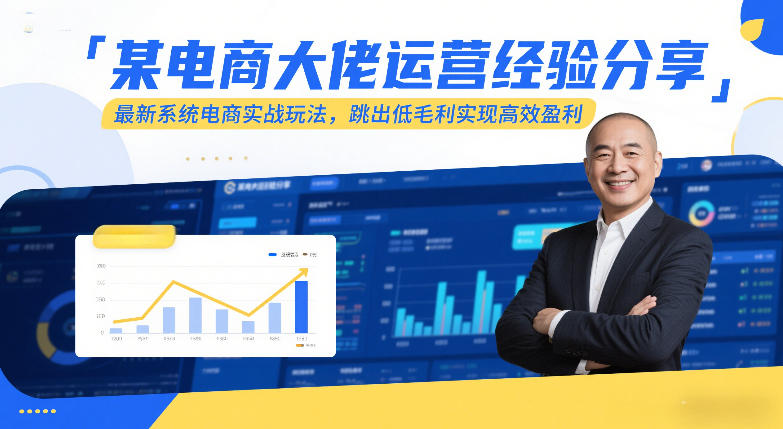 某电商大佬运营经验分享，最新系统电商实战玩法，跳出低毛利实现高效盈利(更新)-飞盾网创