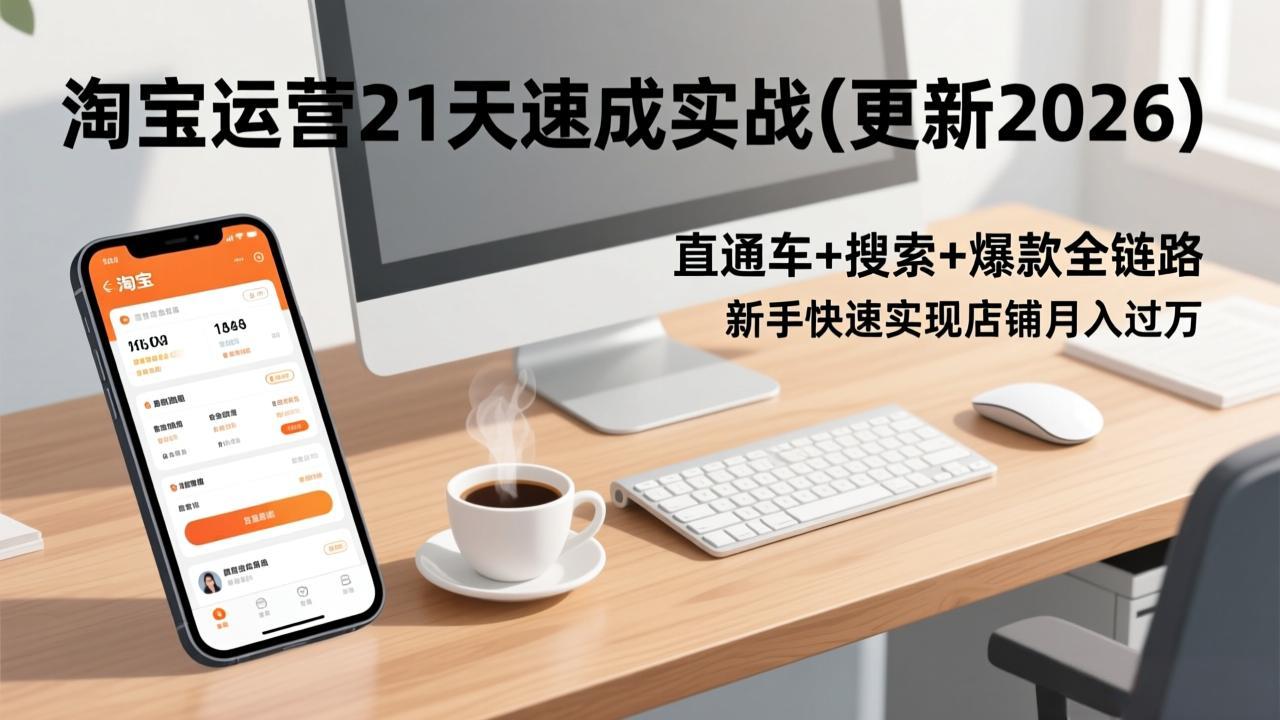 淘宝运营21天速成实战(更新2026-爱墨客创业分享