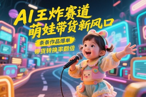 AI王炸赛道，萌娃带货新风口，条条作品爆单，带货转换率翻倍，核心逻辑拆解-匠心云网创