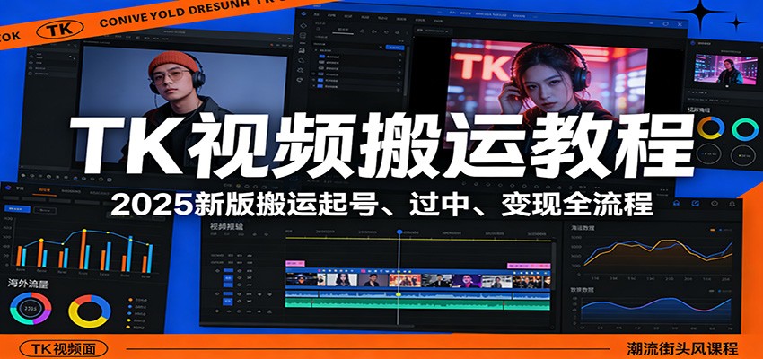 TK视频搬运教程：2025新版搬运起号、过中、变现全流程-知行云网创