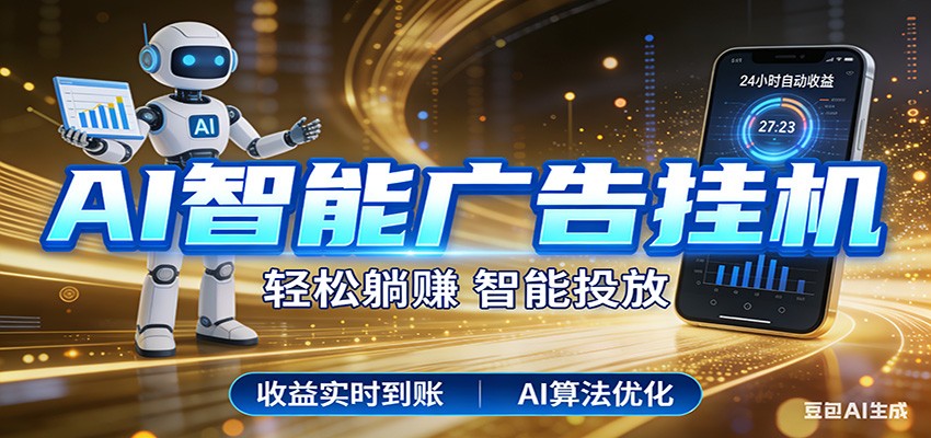 智能广告挂机新时代，利用碎片化时间实现稳定被动收益，AI帮你持续盈利-优拓云网创