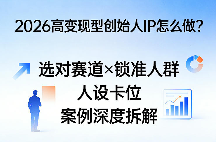 2026高变现型创始人IP怎么做？选对赛道×锁准人群×人设卡位×案例深度拆解-云网创