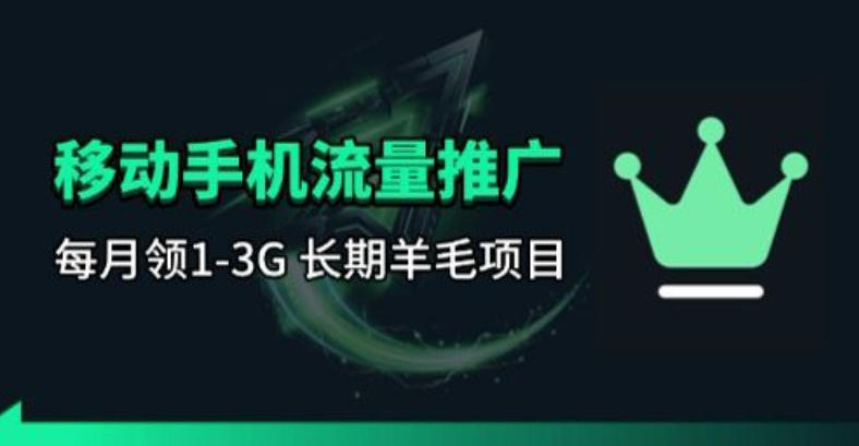手机流量领取推广_每月一轮，刚需类的长期项目-浩然网创