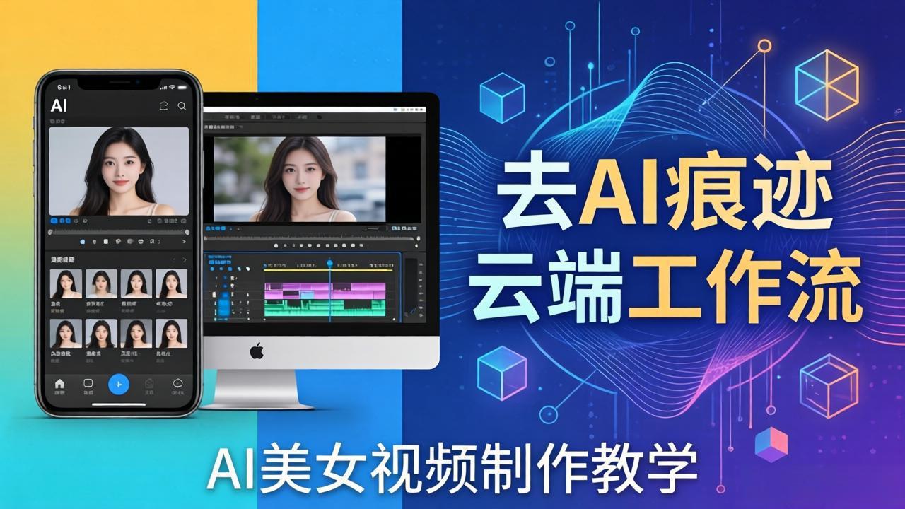 AI美女视频制作教学：去AI痕迹，云端工作流出图，手机电脑均可，不需要配置-创创邦资源网