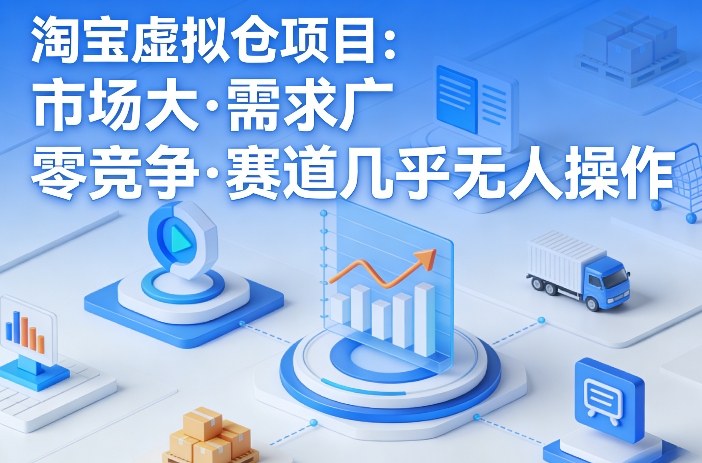 淘宝虚拟仓项目，市场大，需求广，零竞争，赛道几乎没人操作(更新0410)-云网创