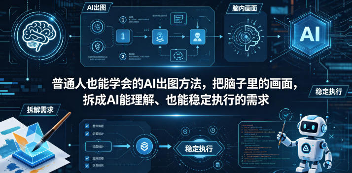 普通⼈也能学会的AI出图⽅法，把脑子里的画面，拆成AI能理解、也能稳定执行的需求【文档】-互维云网创