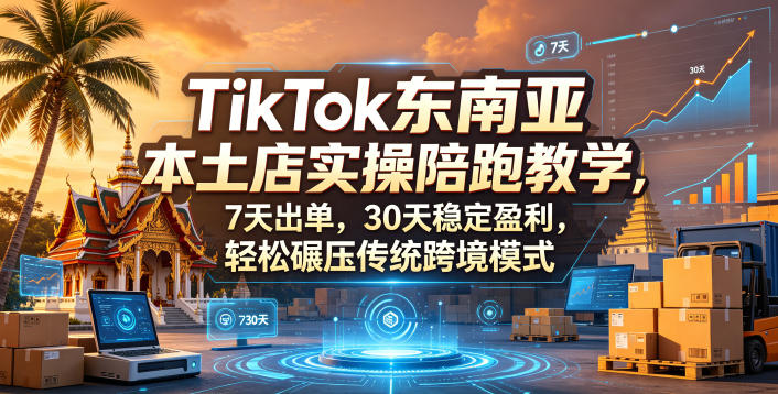 TikTok东南亚本土店实操陪跑教学，7天出单，30天稳定盈利，轻松碾压传统跨境模式(更新0516)-亿创网