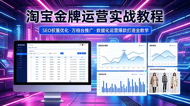 2026 淘宝金牌运营实战教程，SEO权重优化万相台推广，数据化运营爆款打造全教学-咕噜鱼网创