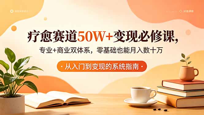 疗愈赛道50W+变现必修课，专业+商业双体系，零基础也能月入数十万-咕噜鱼网创