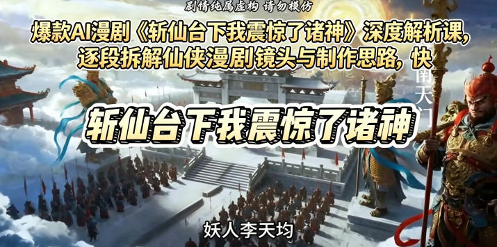 爆款AI漫剧《斩仙台下我震惊了诸神》深度解析课，逐段拆解仙侠漫剧镜头与制作思路，快速复刻爆款创作模式-全民创业网