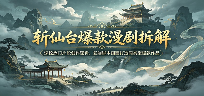 斩仙台爆款漫剧拆解：深挖热门片段创作逻辑，复刻脚本画面打造同类型爆款作品-友友云网创