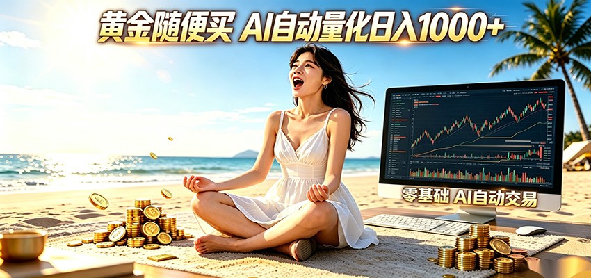 黄金随便买？AI自动外汇量化交易 在家当皇帝 日入1000+-信人网