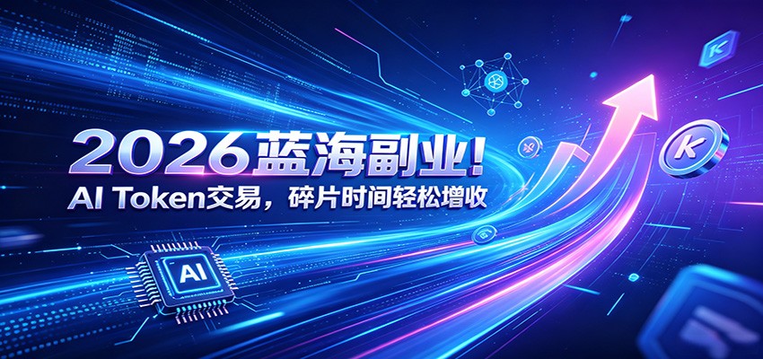2026蓝海副业！AI Token交易，碎片时间轻松增收-蓝天网创