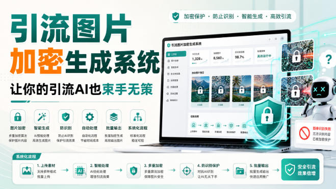 引流图片加密生成系统，让你的引流AI也束手无策-青山烟雨客网创