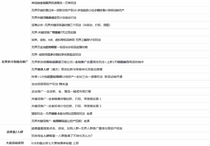 图片[2]-2026淘天开单秘籍PRO实战陪跑课程：全套落地运营玩法，一站式解决淘宝流量低、不出单难题(更新260823-老K网创