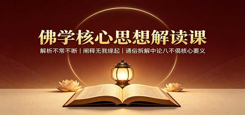 佛学核心思想解读课：解析不常不断，阐释无我缘起，通俗拆解中论八不偈核心要义-子曰云网创