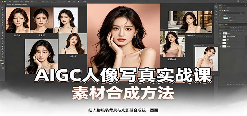 AIGC人像写真实战课：软件平台部署筹备，素材合成方法，多题材写真案例-优优云网创