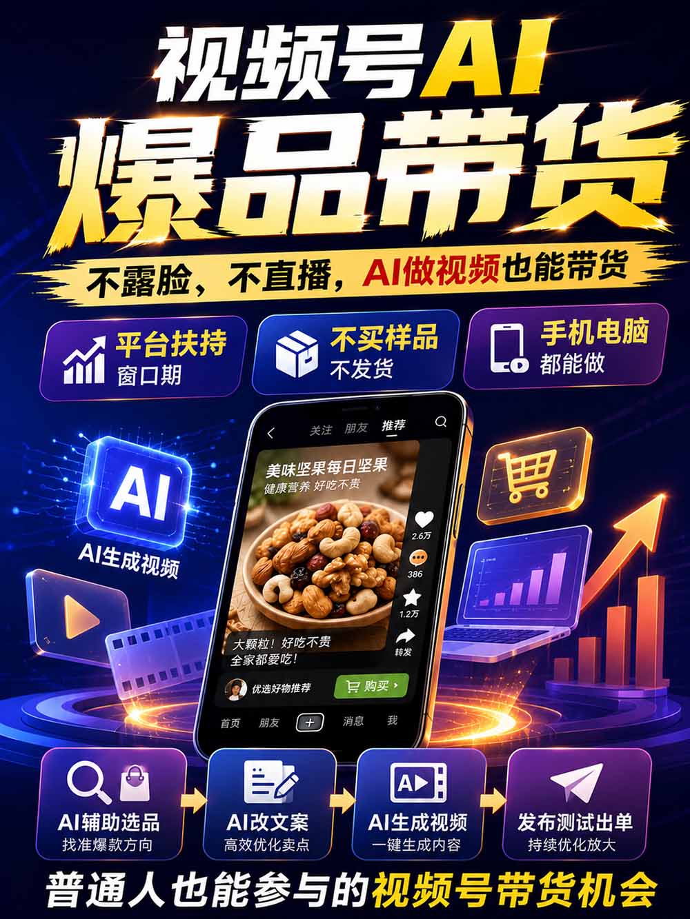 图片[2]-2026视频号AI爆品带货训练营-9月开课｜不露脸不直播，AI做视频发视频号，有人下单，你赚佣金，轻松单日佣金1000+-咕噜鱼网创