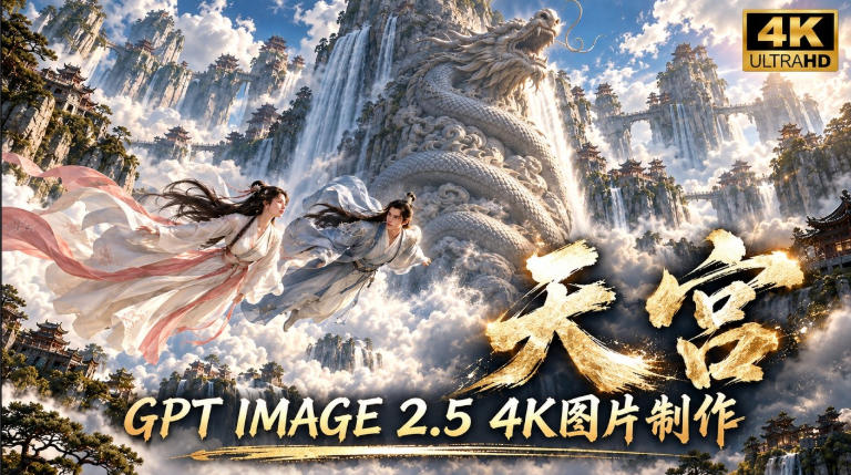 GPT Image 2.5实测！4K到底多清楚？皮肤、手指、修图与天宫场景全面测试-云网创